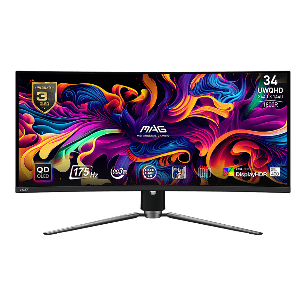MSI MAG 341CQP QD-OLED 34" извит UltraWide гейминг монитор (MAG 341CQP QD-OLED)