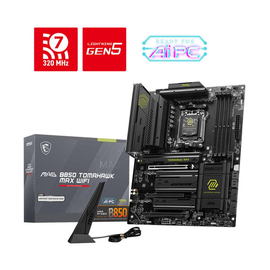 MSI MAG B850 TOMAHAWK MAX WIFI alaplap AMD B850 Socket AM5 ATX