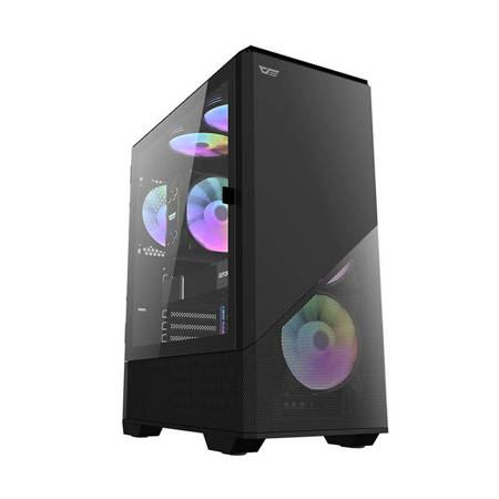 PC кутия darkflash DLC31, ATX/M-ATX/ITX, Закалено стъкло/Метал, 430x210x496 мм, Черен (DLC31)