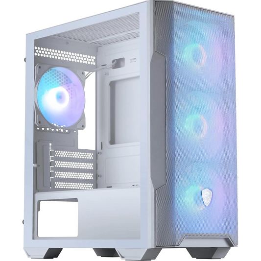 MSI MAG FORGE M100R Midi Tower Priehľadná, Biela (306-7G20W21-HH9)