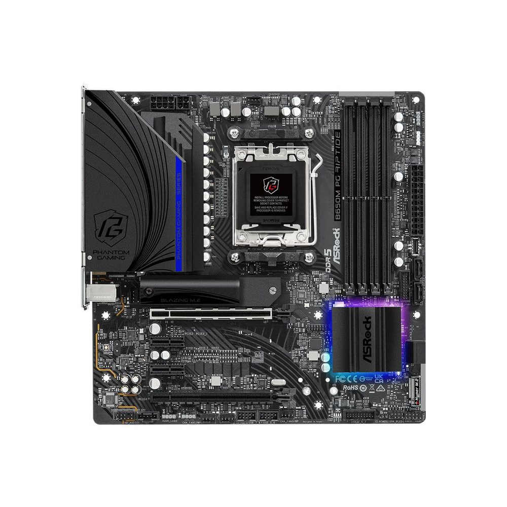 ASRock B650M PG Riptide - motherboard - micro ATX - Socket AM5 - AMD B650 (90-MXBJ90-A0UAYZ) (90-MXBJ90-A0UAYZ)-0
