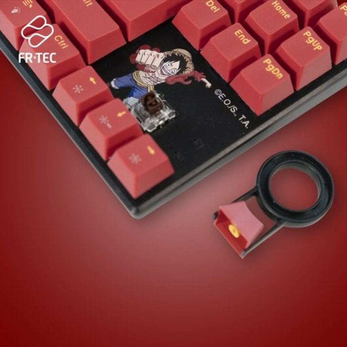 Keyboard and Mouse FR-TEC OP4001 QWERTY Burgundy-2