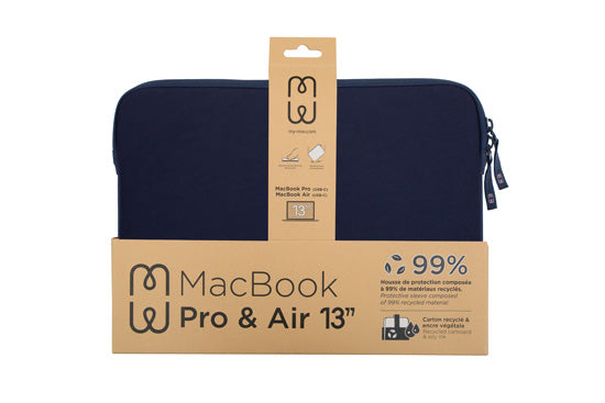 Housse MacBook Pro/Air 13 Basics ²Life Bleu/Rose-4